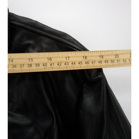 VINTAGE Banana Republic Leather Jacket Large Professional Y2K Overcoat - Picture 7 of 11